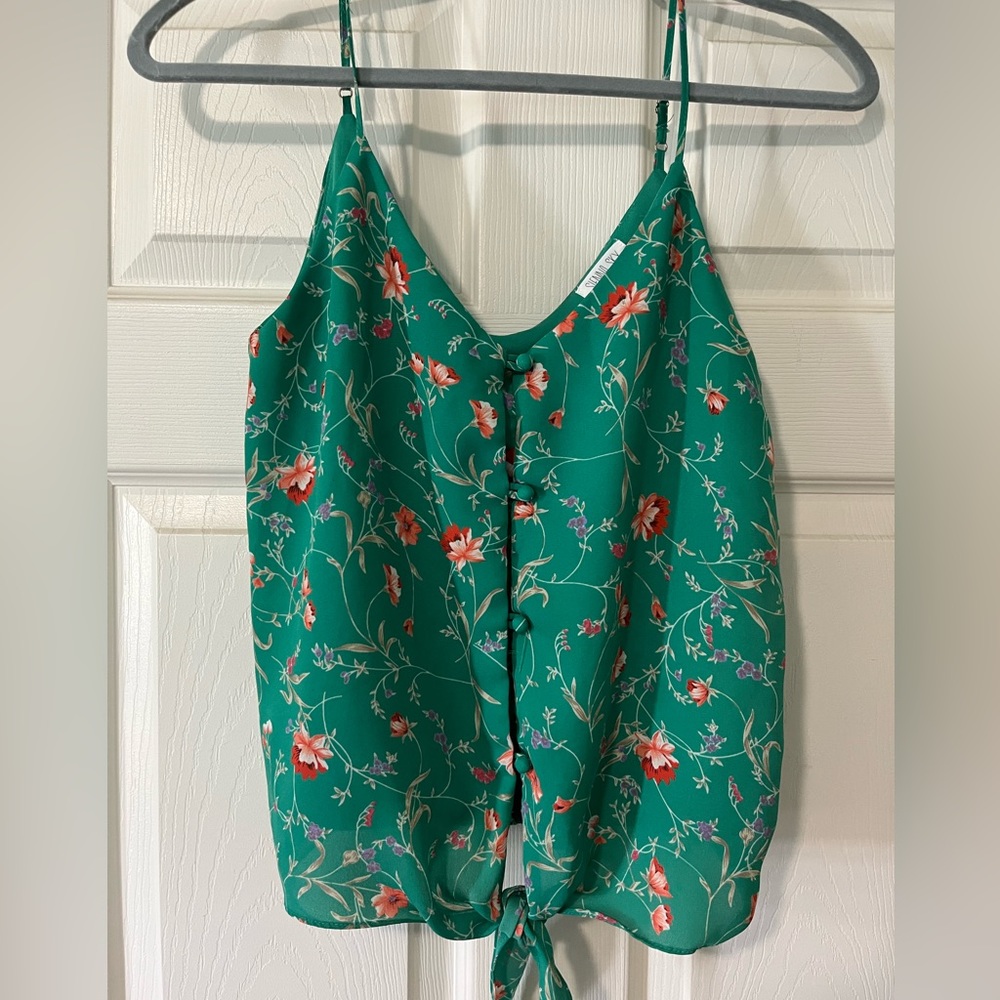Green Tanked Blouse